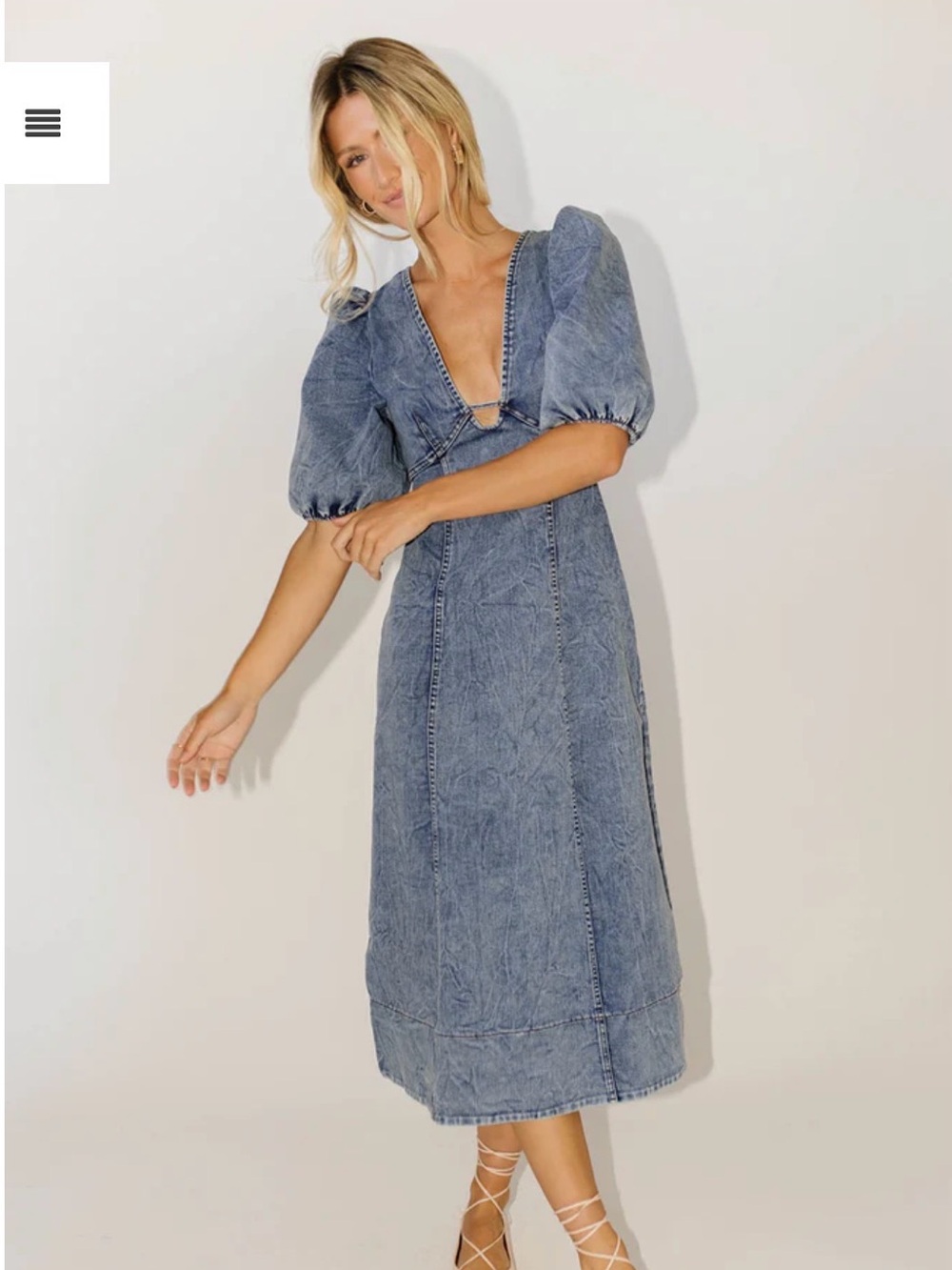 ZOCO SARA BETH DENIM MIDI DRESS